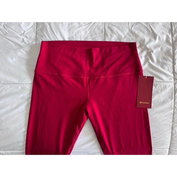 New Lululemon Align HR Pant 25" Size 14 Legging Pant NEW YEAR Gold & Dark Red - Picture 2 of 10
